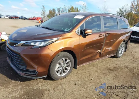 2023 Toyota Sienna Le из США, поврежденный, VIN 5TDKSKFC2PS074608
